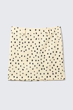 Light Yellow - Dots - Low Rise Midi Skirt - 3