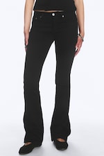 Black Rinse – svart - Luna smal jeans med lavt liv og bootcut - 1