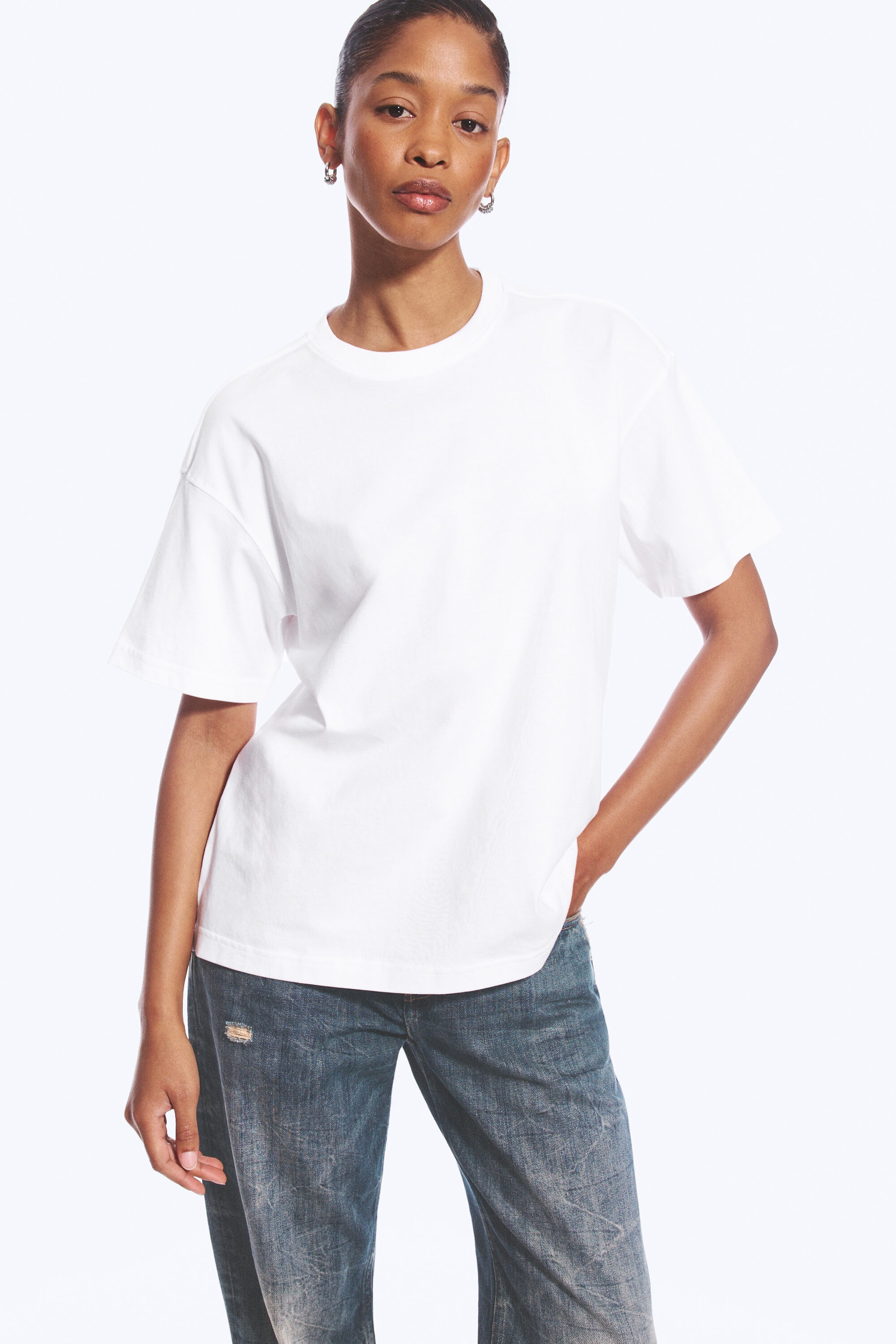 White - Relaxed Boxy Cotton T-shirt