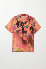 Warped pinks - Coffee Floral Short Sleeve Shirt - 0