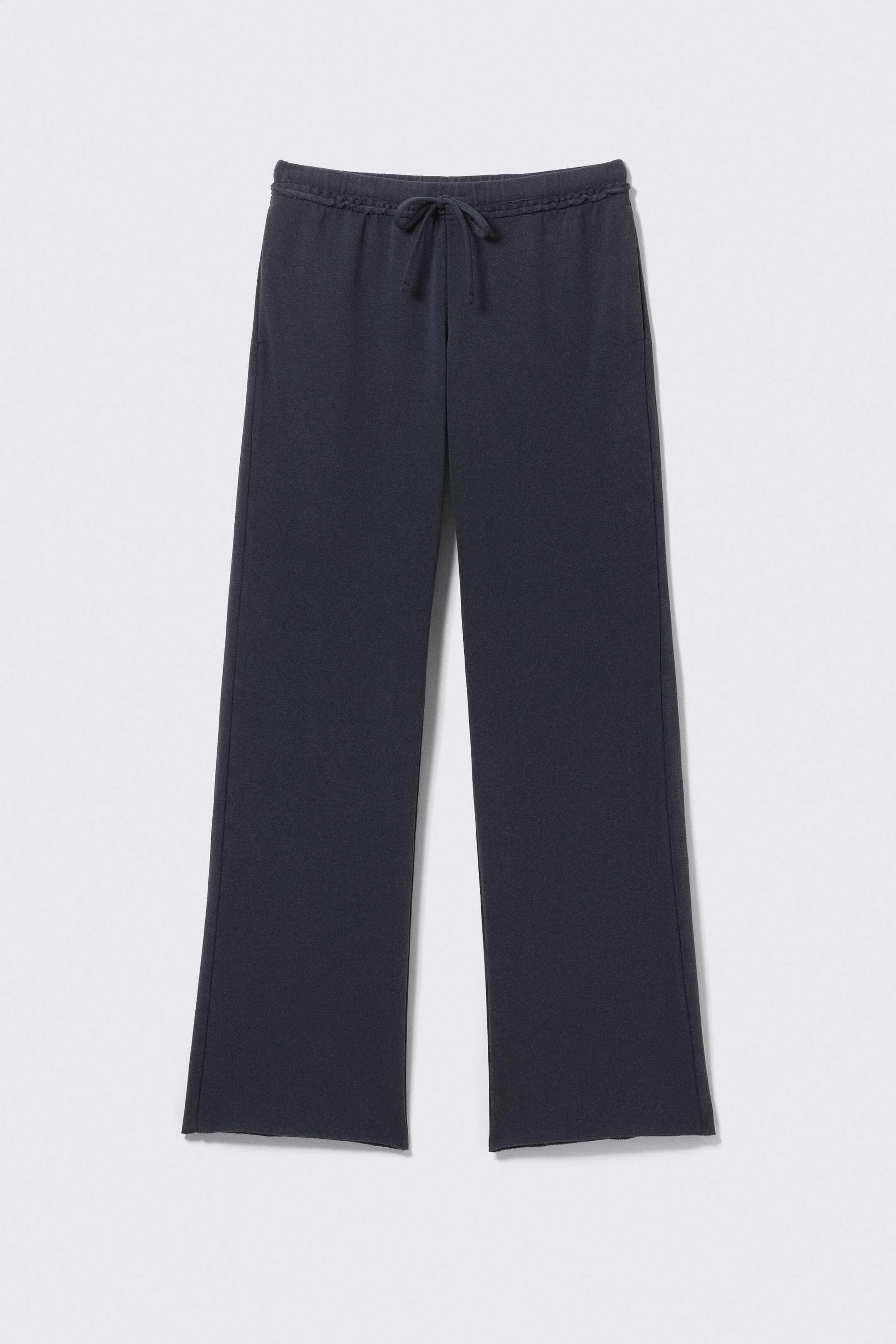 Ingrandisci l'immagine: Mid Rise Wide Leg Terry Pyjama Trousers - Dark Blue - DONNA | H&M CH 5