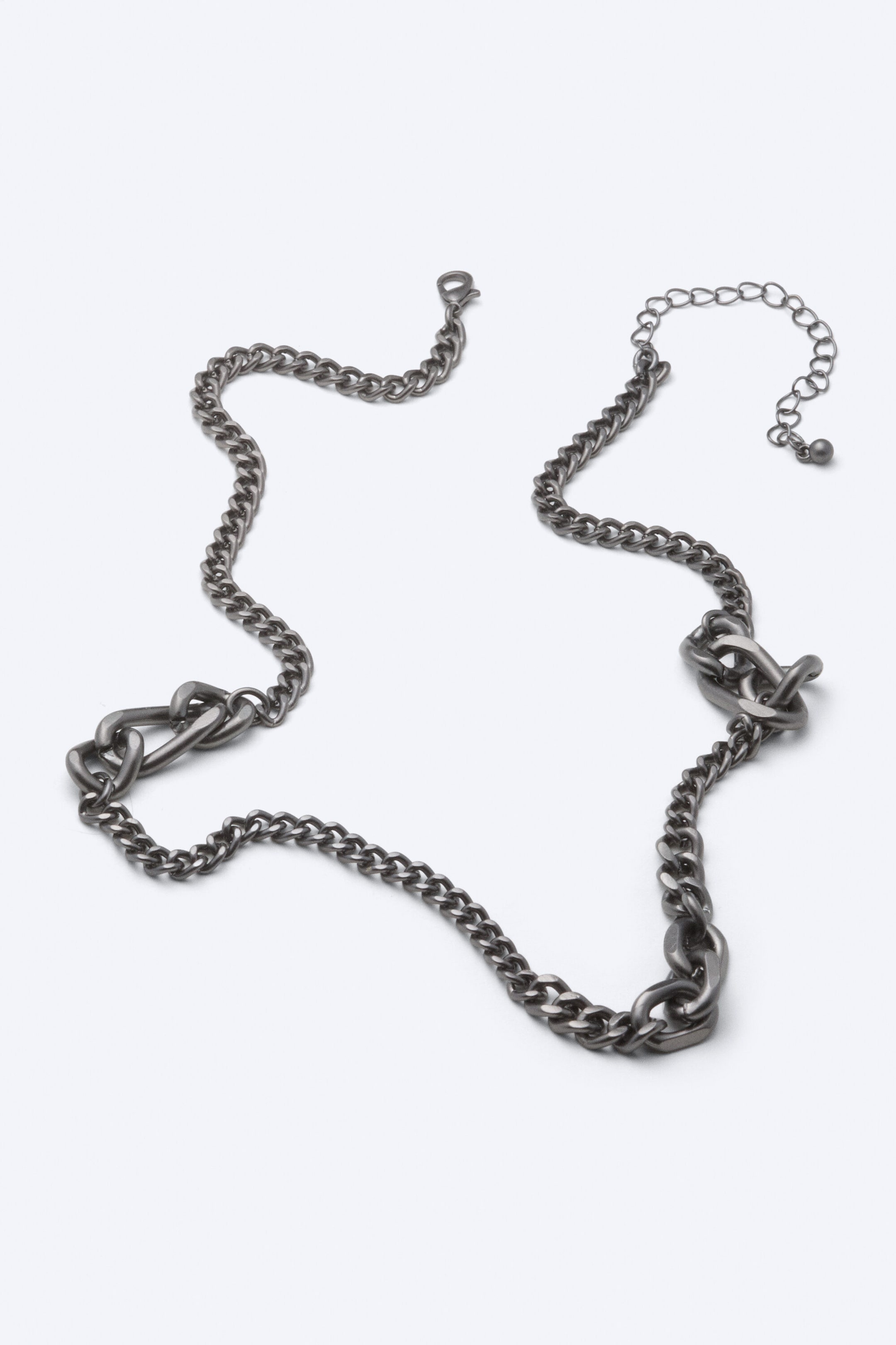 Dark Grey - Curb chain necklace - 2