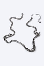 Dark Grey - Curb chain necklace - 2