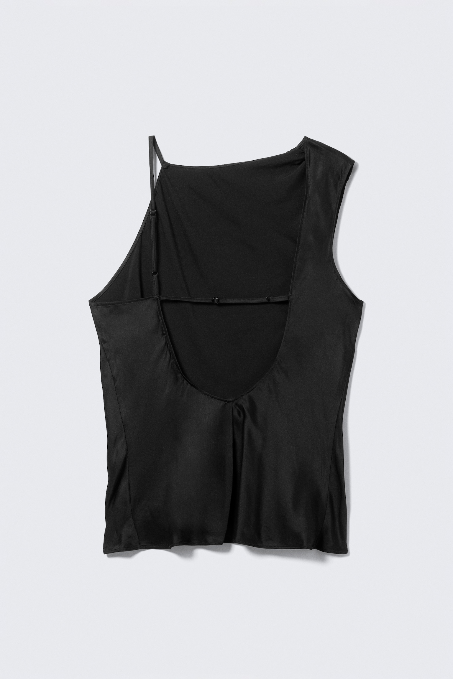 Sleeveless Gathered Top - Black/Grey - 7