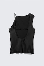Black - Sleeveless Gathered Top - 6