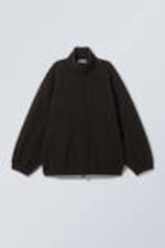 Dark Brown - Fleece Zip Jacket - 0
