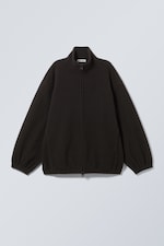Dunkelbraun - Fleecejacke mit Reißverschluss - 0