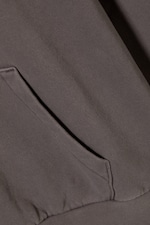 Washed Dark Brown - Loose Fit Hoodie - 4