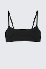 Black - Scooped Soft Cotton Bra - 3