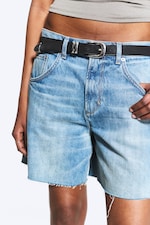 Black - Western Faux Leather Belt - 0