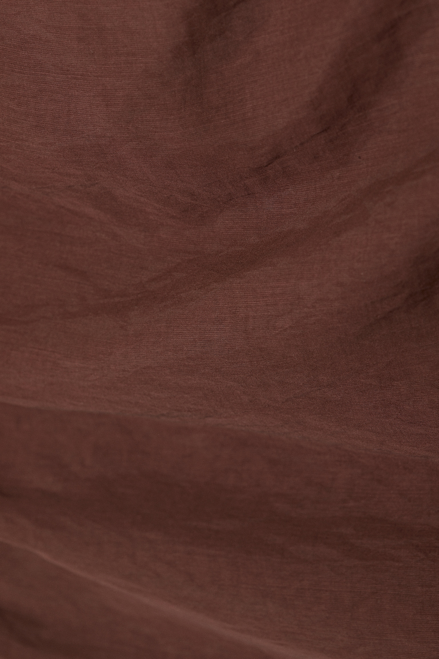 Transparentes, asymmetrisches Top mit Kordelzug - Braun/Florale Tupfen in Braun & Grün - 6