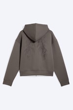 Dark Mole - Embroidered - Simon Graphic Scuba Zip Hoodie - 5