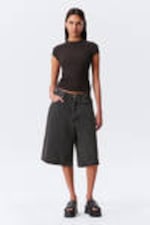 Tuned Black - Astro Denim Loose Baggy Shorts - 1
