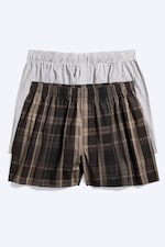 Striped Mole & Checked Brown - Boxershorts 2er-Pack - 0