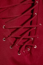 Rouge foncé - Haut à bretelles col V - 5