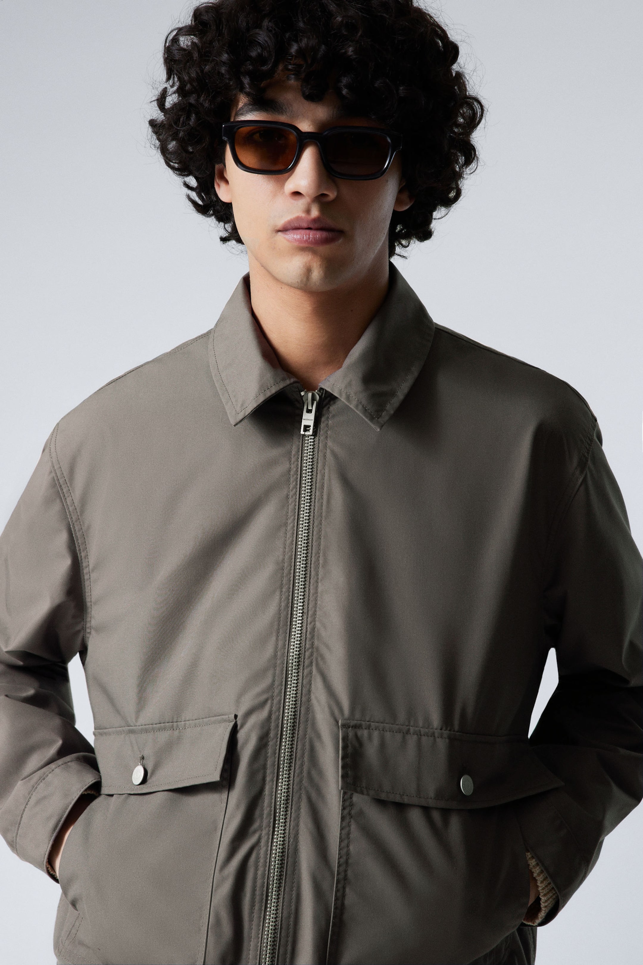 #58534F - Minimal Zip-up Jacket - 2