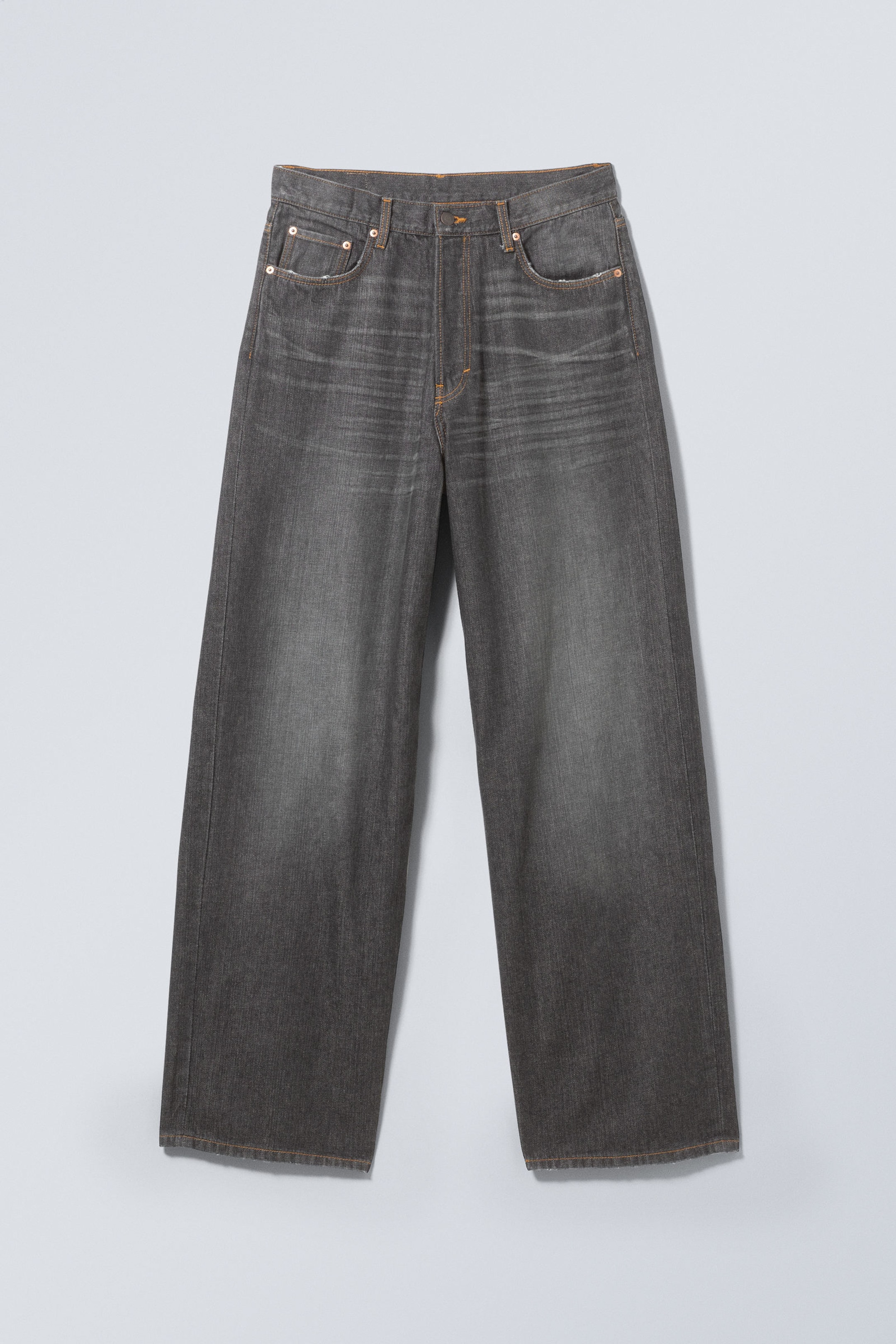 Ash Black - Black - Astro Loose Baggy Leg Jeans - 12