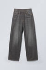 Ash Black - Black - Astro Loose Baggy Leg Jeans - 12