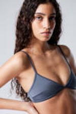 Blue Shimmer - Minimal Pullover Bikini Top - 1