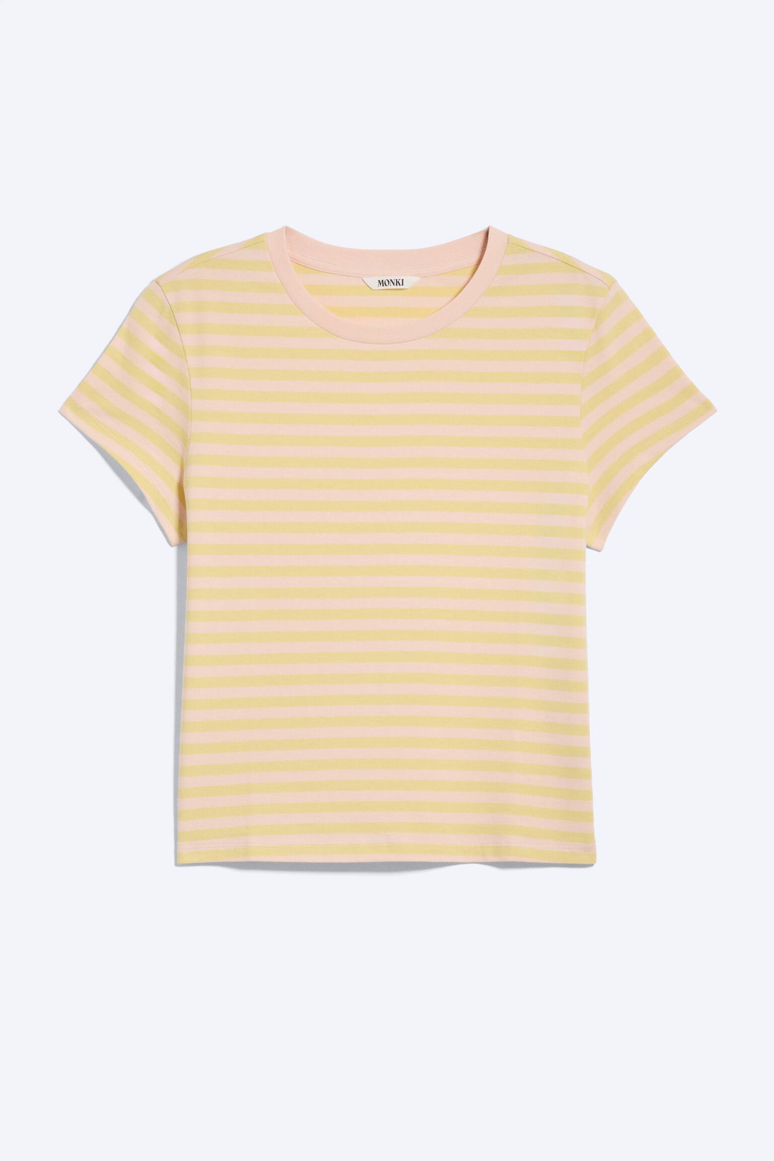 T-shirt mini Regular Fit - Giallo lime/rosa pesca a righe/Marrone/Bianco/Grigio mélange/Rosa/verde a righe - 1