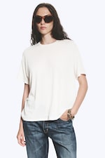 Sheer White - Sheer Relaxed Boxy T-Shirt - 0