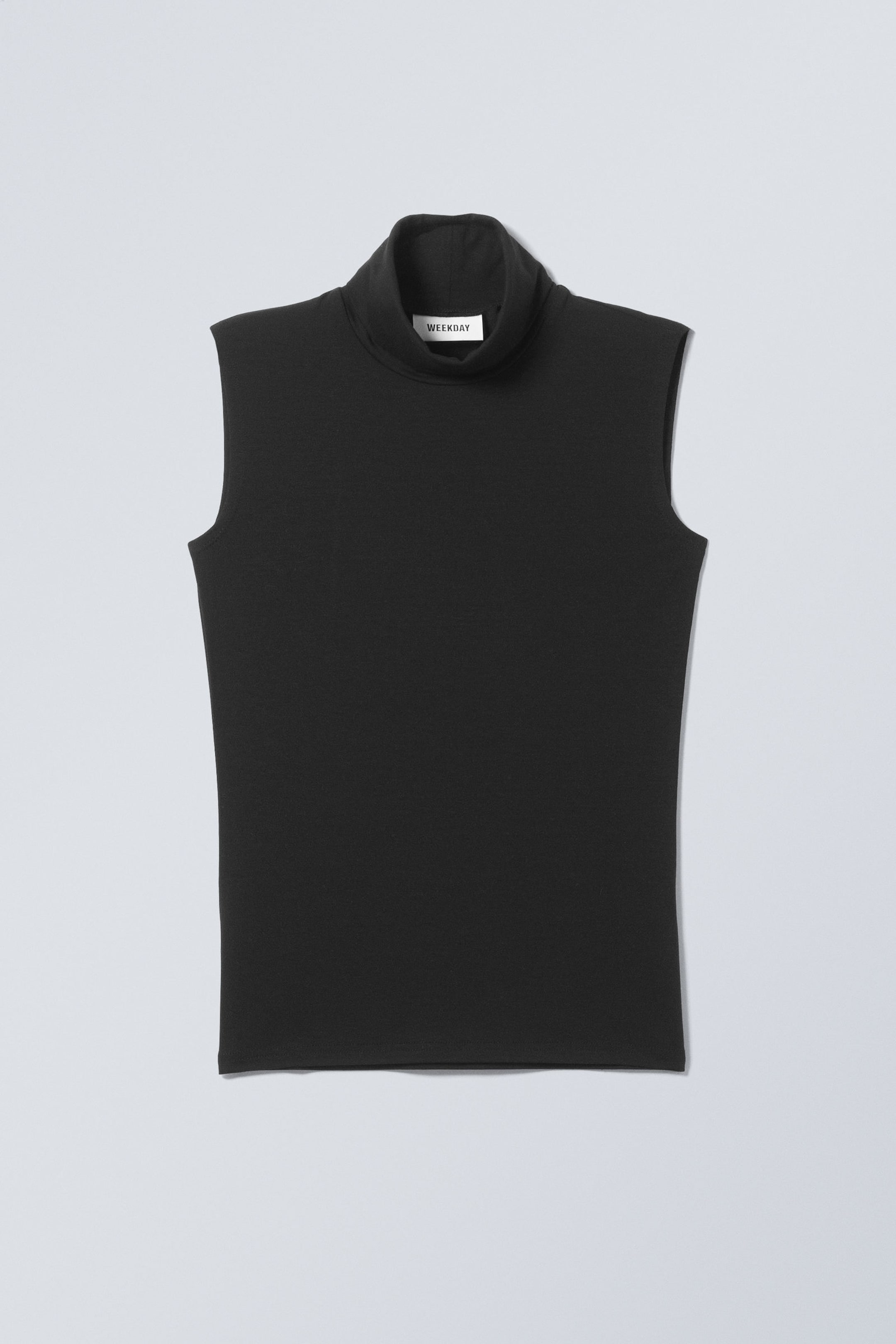 Schwarz - Rollkragen-Tanktop Lykke - 0
