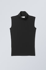 Black - Lykke Turtleneck Tank Top - 0