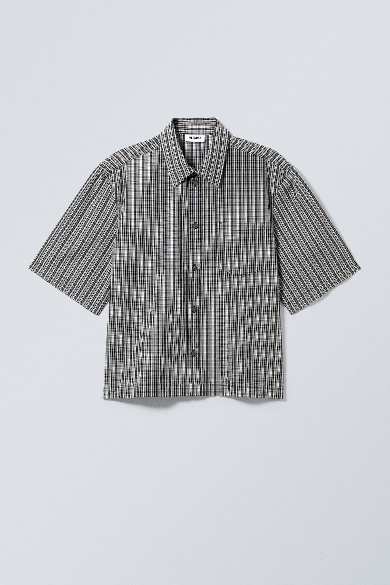 【2plan】Cozy overfit check short sleeve shirt 2plan】Cozy overfit check short sleeve shirt (2plan/シャツ