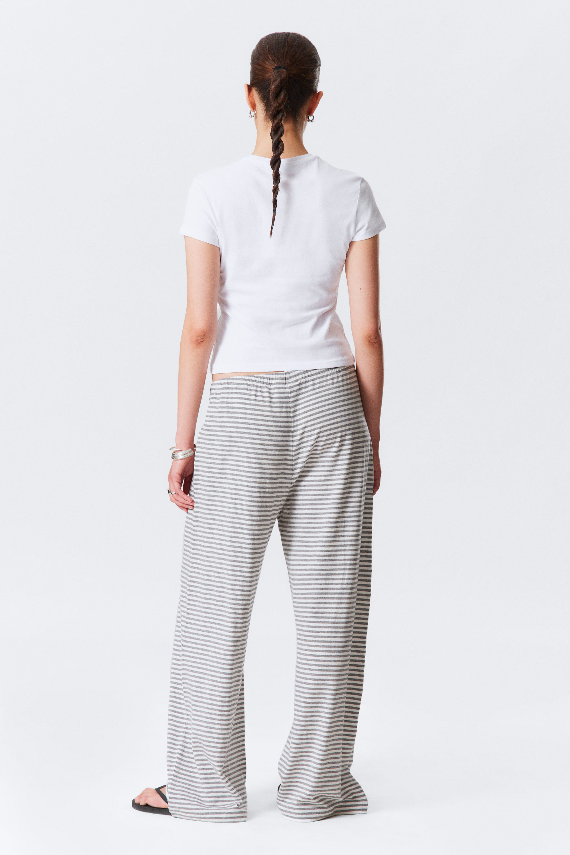 White - Slim Short-Sleeved Cotton T-shirt - 2