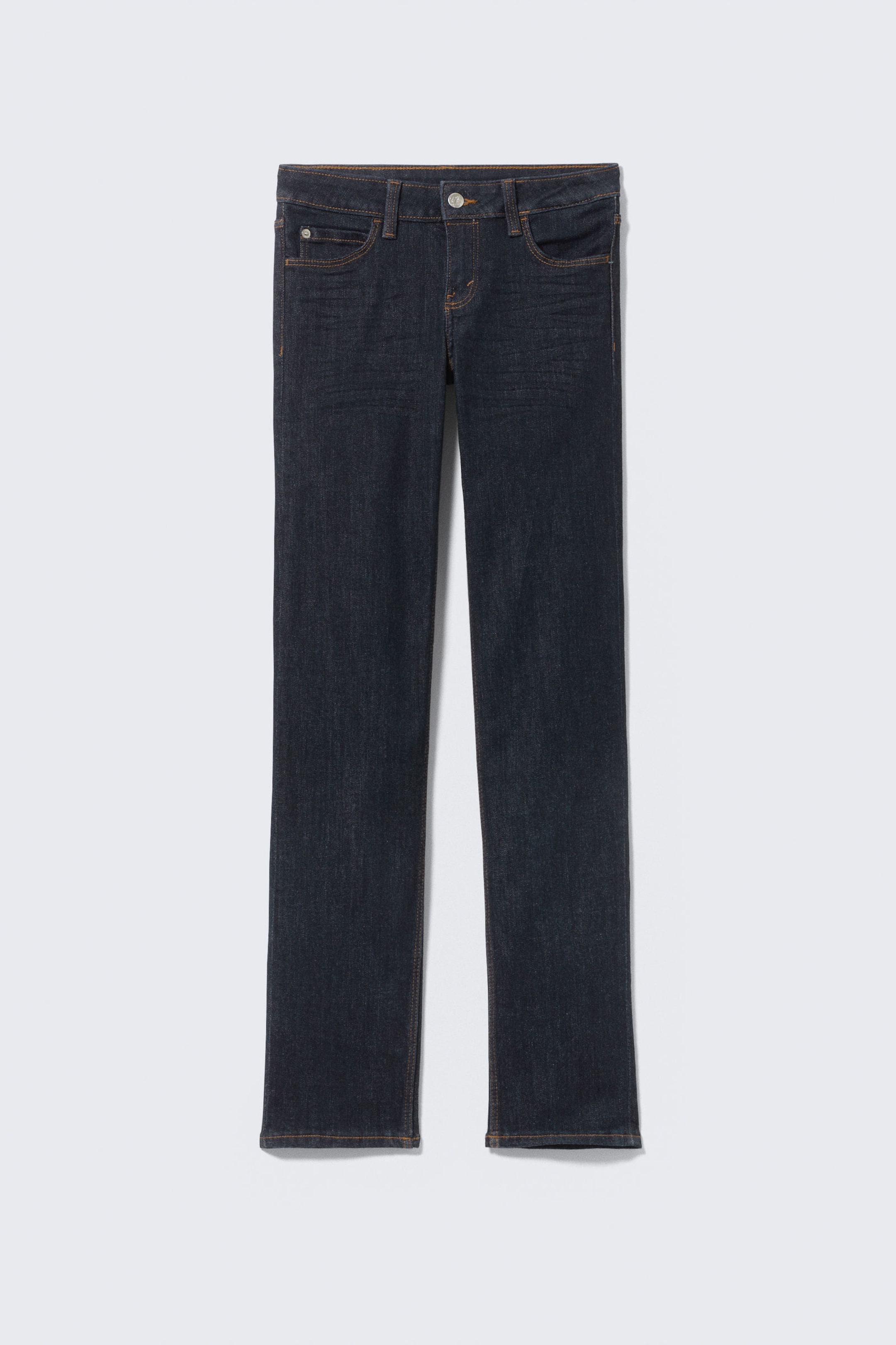Waschung "Extra Blue" - Sleezie – Skinny Straight Jeans mit niedrigem Bund - 4