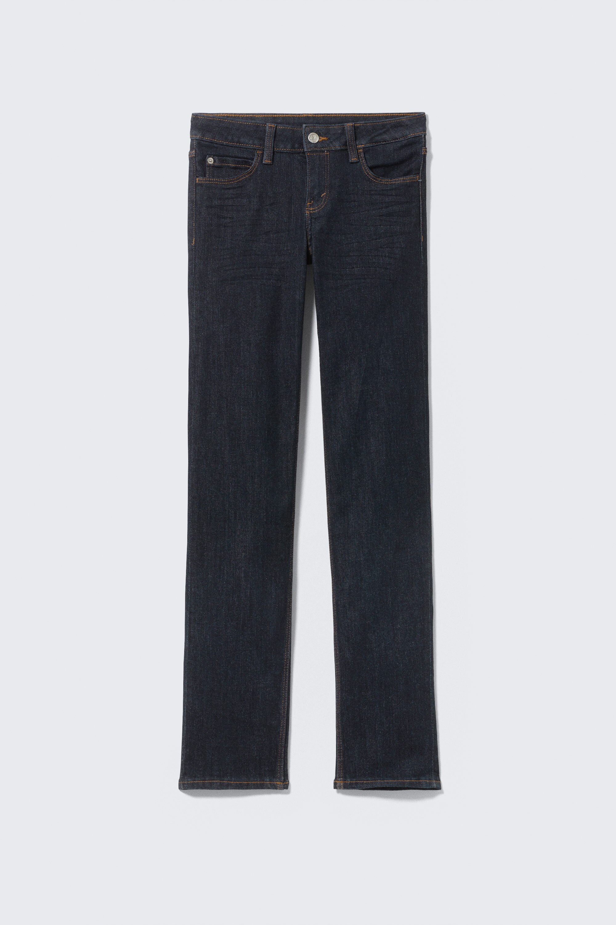 sleezie low waist skinny straight jeans - Extra Blue Rinse