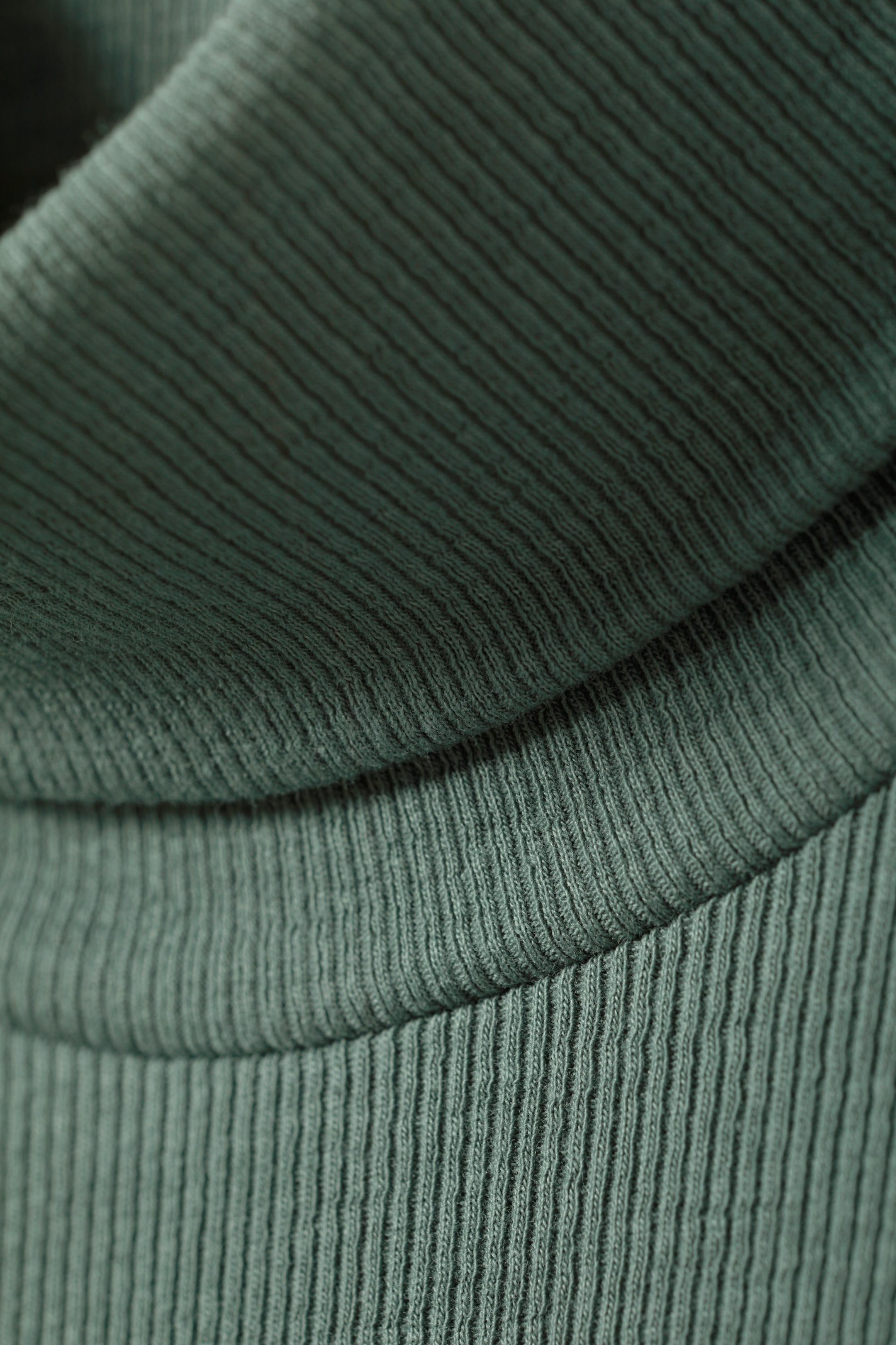 Dusty green - Verena Ribbed Turtleneck - 1