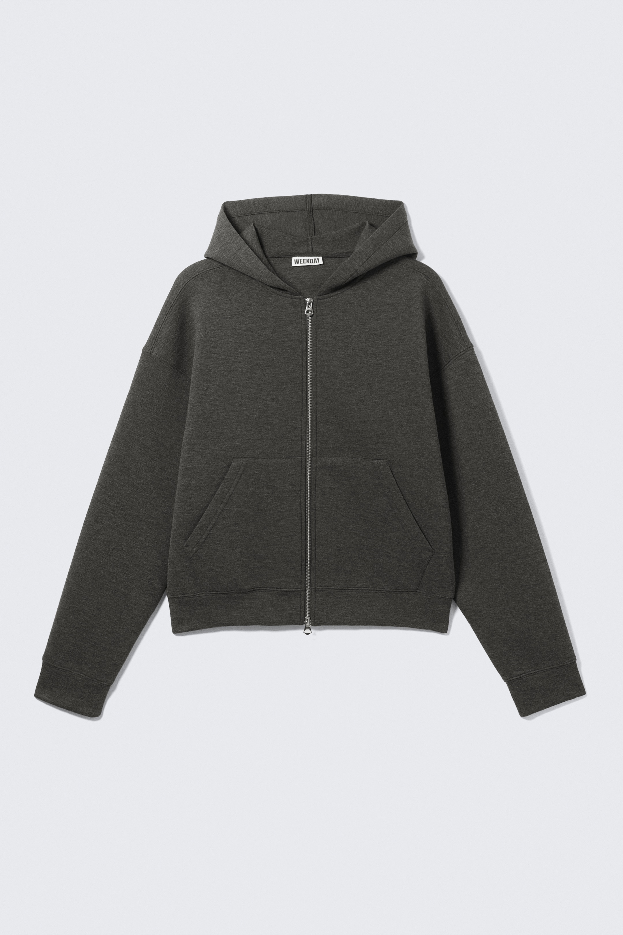 Visualizza immagine più grande: Felpa Simon in scuba con cappuccio e cerniera - Grigio scuro mélange - UOMO | H&M IT 4