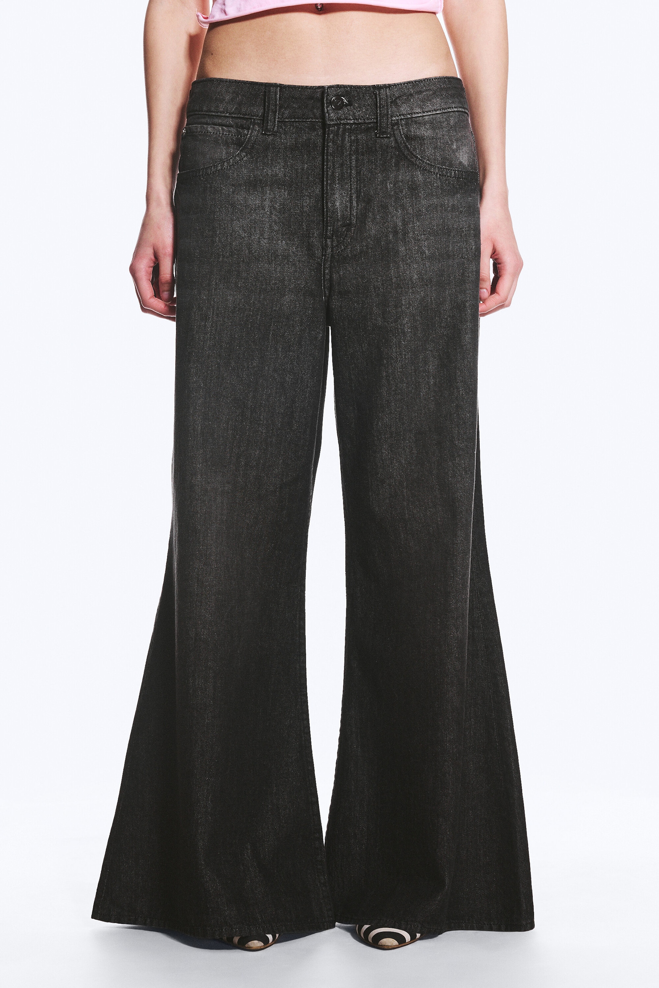 Noir délavé - Loosy Lucie Low Rise Regular Flared Leg Jeans - 2