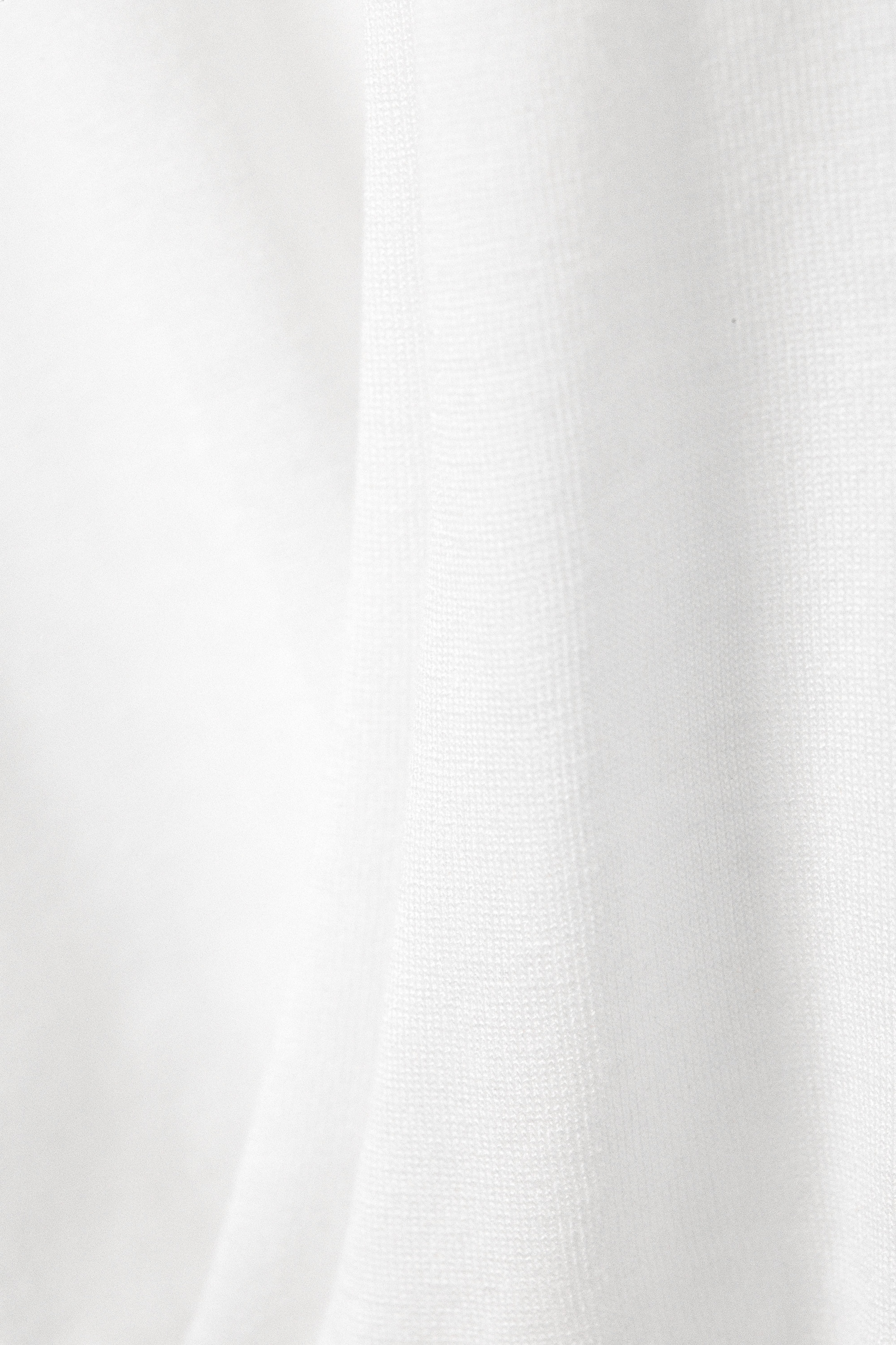 White - Draped Halter Jersey Top - 2