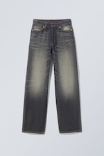 Marsh Blue - Rail Mid Rise Loose Wide Jeans - 0