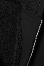 Zwart - Gevoerd bomberjack met rits - 5