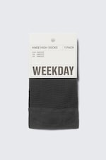 Dark Grey - Lace Knee Socks - 0