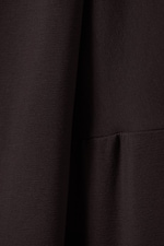 Dark Brown - Draped Long-Sleeved Lyocell Top - 1