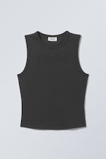 Spirited Dark Grey - Bedrucktes enganliegendes Trägertop - 0
