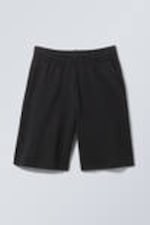 Black - Loose Fit Terry Sweat-Shorts - 0