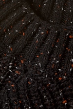 Black - Relaxed Fit Nepped Knit Sweater - 5