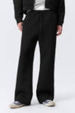 Black - Loose Fit Scuba Sweatpants - 1