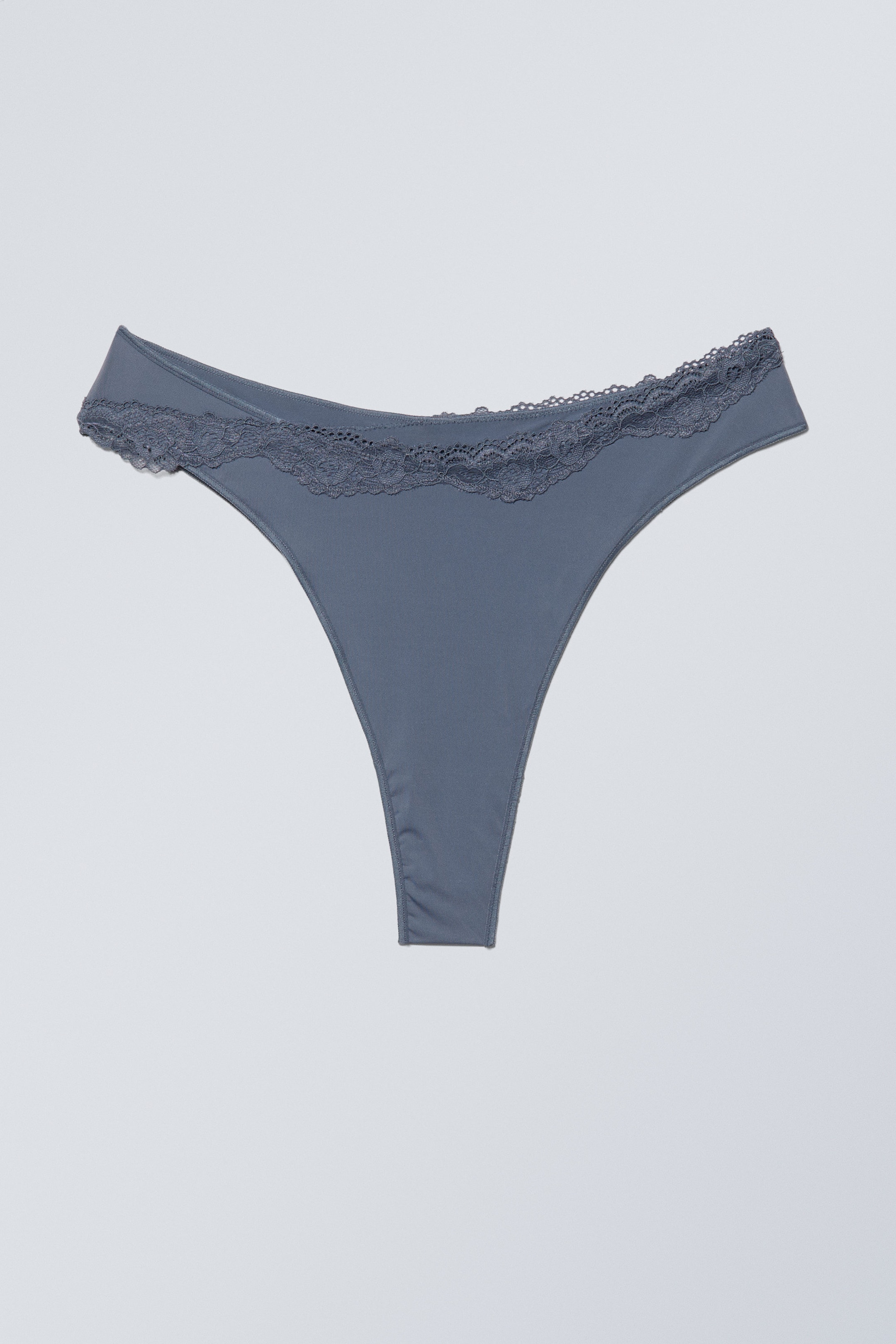 Dusty blue - Cleo Lace Brazilian Briefs - 0