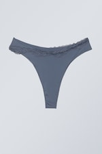 Dusty blue - Cleo Lace Brazilian Briefs - 0