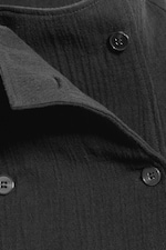 Dark Grey - Double Breasted Cotton Top - 6