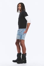 Kimberley Blue - Hellblau - Gravity Short Mid Waist Loose Denim Shorts - 2