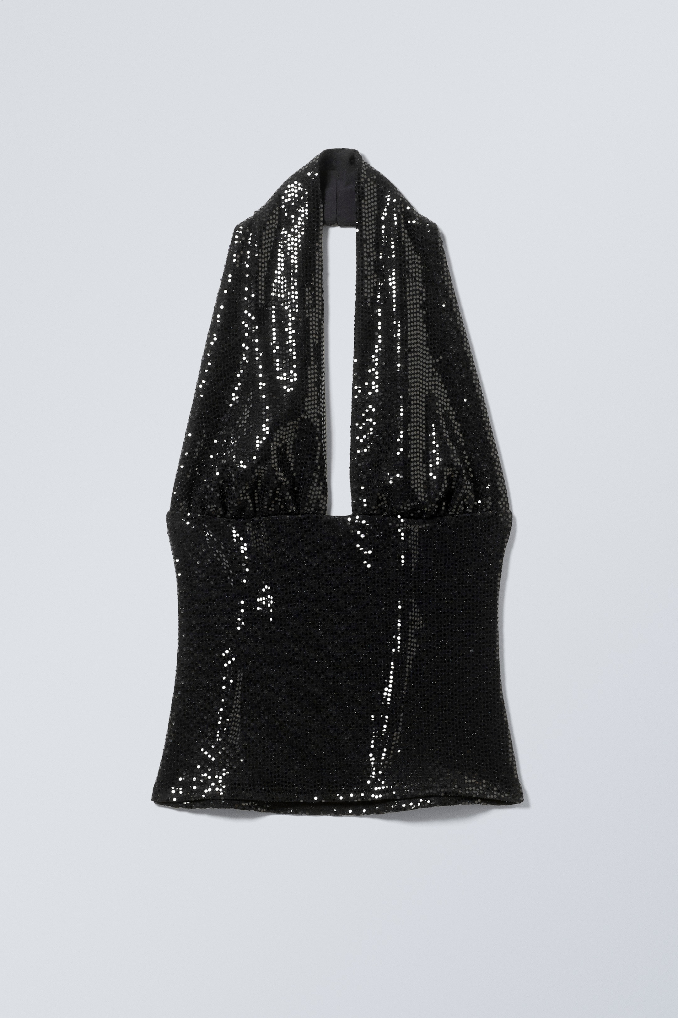 View larger image: Deep Sequin Halterneck Top - Black - Ladies | H&M GB 1
