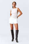 sleeveless boat-neck tie top - White | Weekday WW