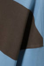 Blaue & braune Streifen - Langärmeliges Oversize-T-Shirt aus Baumwolle - 1